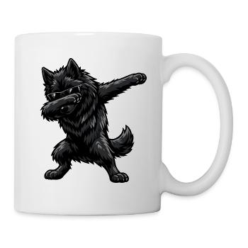 Dabbing Groenendael in comic style - Mug - white - Right