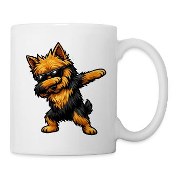 Dabbing Australian Terrier - Tasse - Weiß - Rechts