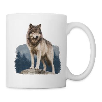 Wolf - Tasse - Weiß - Rechts