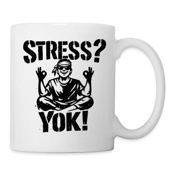 Stress? Yok! | Türkisches Stencil Streetwear Desig - Tasse - Weiß - Rechts