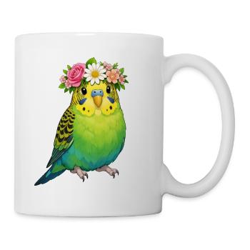 Wellensittich - Tasse - Weiß - Rechts
