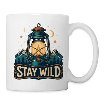 Stay Wild Laterne Waldnächte - Tasse - Weiß - Rechts