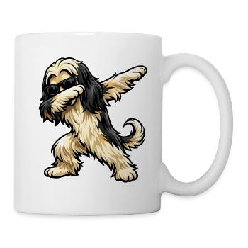 Dabbing Afghan Greyhound - Mug - white - Right