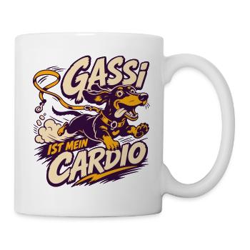 Gassi Ist Mein Cardio – Hundelust - Tasse - Weiß - Rechts