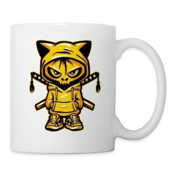 Ninja Skull Cat - Mug - white - Right