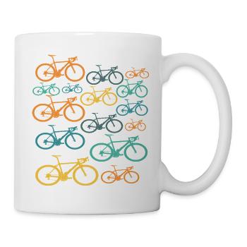 Cycliste Vélo Vintage - Mug blanc - blanc - Droite