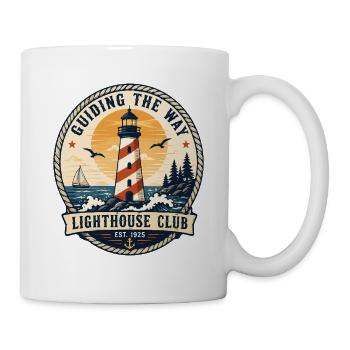 Guiding The Way Lighthouse Club Vintage Design - Mug - white - Right