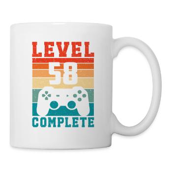 58th Birthday Level 58 Complete 58 Years Gamer - Mug - white - Right