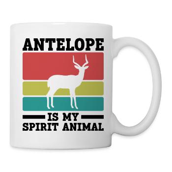 Antelope Spirit Animal Vintage Humor - Mug - white - Right