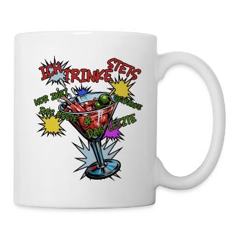 Cocktail PopArt: Nur zwei Getränke - Tasse - Weiß - Rechts