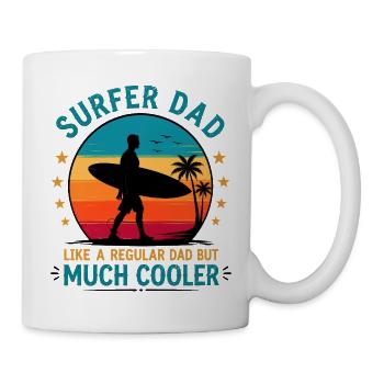 Funny Surfing Dad Birthday Gift for Surfer - Mug - white - Right