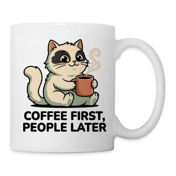 Coffee Cat: Coffee First - Mug - white - Right