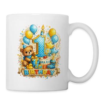 Gâteau ballon Teddy pour son premier anniversaire - Mug blanc - blanc - Droite