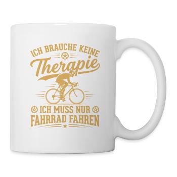 ich muss nur fahrrad fahren - Tasse - Weiß - Rechts