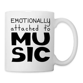 Emotionally Attached To Music, Black - Mug - white - Right