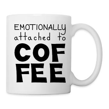 Emotionally Attached To Coffee, Black - Mug - white - Right