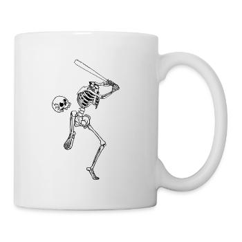 Amateur de Baseball Humour Macabre Squelette - Mug blanc - blanc - Droite