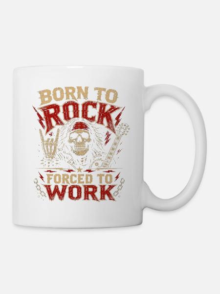 GEBOREN ZUM ROCK - Tasse - Weiß
