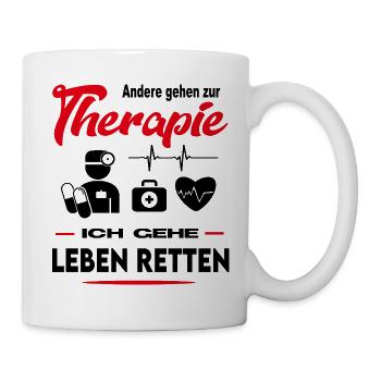 Arzt Ärztin Sanitäter Rettung Beruf Arbeit - Tasse - Weiß - Rechts