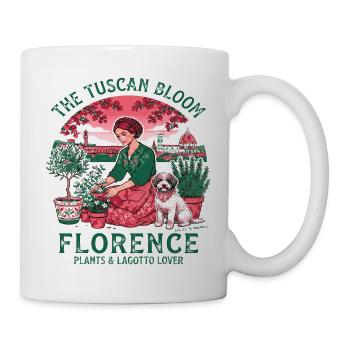 La Floraison toscane Florence Botanique Rome - Mug blanc - blanc - Droite