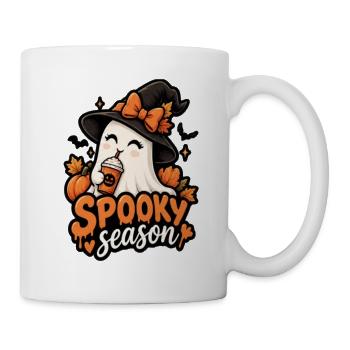 Kürbisgeist Spooky Saison Design - Tasse - Weiß - Rechts