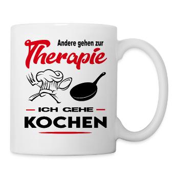Koch Köchin Küchenchef Gastronom Beruf Arbeit - Tasse - Weiß - Rechts