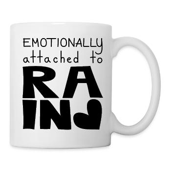 Émotionnellement attaché à Rain, Black - Mug blanc - blanc - Droite
