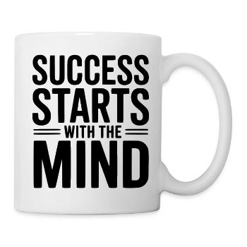 Le succès commence par l’esprit - Mug blanc - blanc - Droite