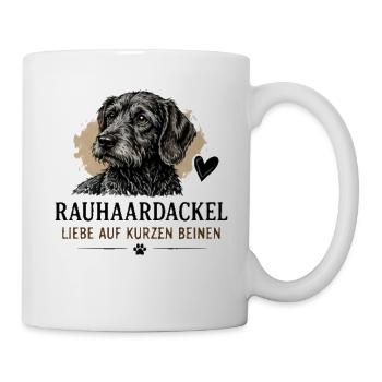 Rauhaardackel Liebe Kurze Beine - Tasse - Weiß - Rechts