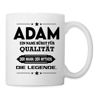 Adam Die Legende Name Mann Mythos Sprüche - Tasse - Weiß - Rechts