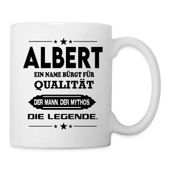 Albert Die Legende Name Mann Mythos Sprüche - Tasse - Weiß - Rechts