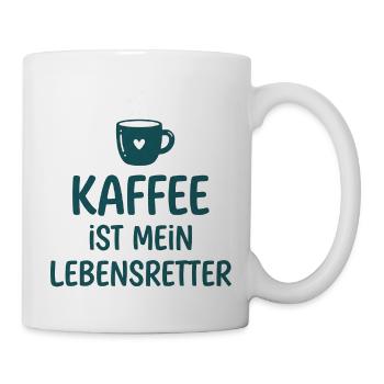 Kaffee ist mein Lebensretter - Tasse - Weiß - Rechts