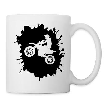 Motocross Klecks - Tasse - Weiß - Rechts