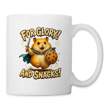 Hamster-Krieger für Ruhm und Snacks - Tasse - Weiß - Rechts