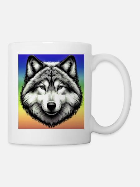 Wolf - Tasse - Weiß