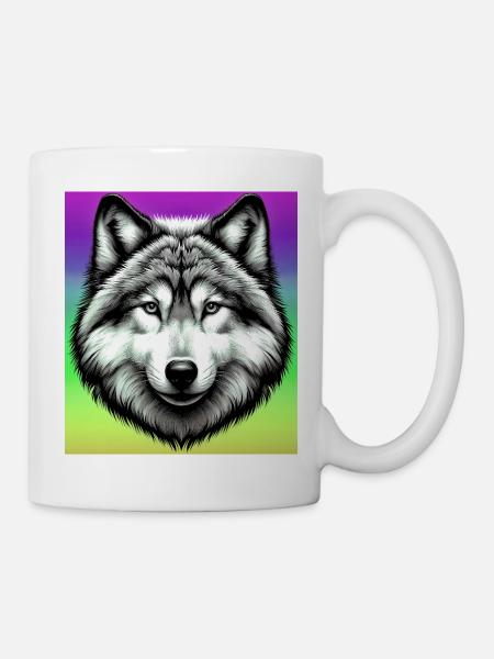 Wolf - Tasse - Weiß