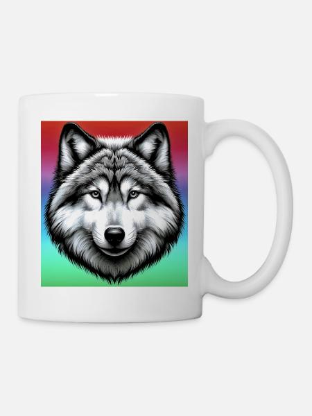 Wolf - Tasse - Weiß