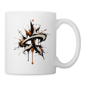 Abstraktes Symbol im Splash - Tasse - Weiß - Rechts