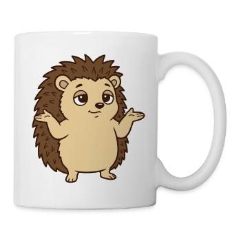 Igel Schulterzucken - Tasse - Weiß - Rechts