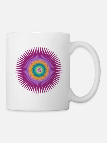 Abstrakte Blume - Tasse - Weiß