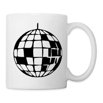 Discokugel 80er Jahre Geschenk  - Tasse - Weiß - Rechts