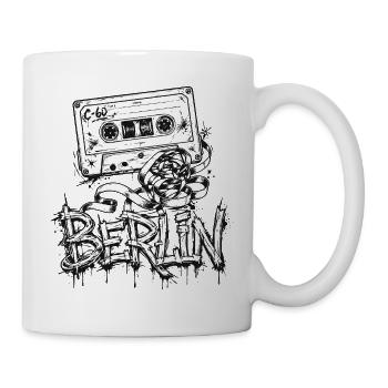 Berlin Kassette Retro Rap Design - Tasse - Weiß - Rechts