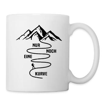 wanderer wandern - nur noch eine kurve  - Tasse - Weiß - Rechts
