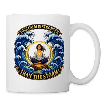 inner peace, self acceptance, harmony, meditation, - Tasse - Weiß - Rechts