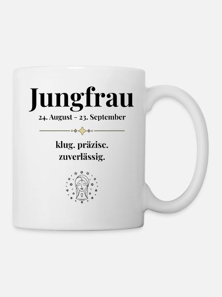 Sternzeichen Jungfrau - Tasse - Weiß