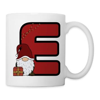 E-Weihnachtsgnom mit Geschenk - Tasse - Weiß - Rechts
