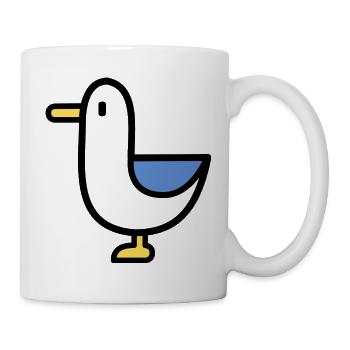 Möwe Piktogramm - Tasse - Weiß - Rechts