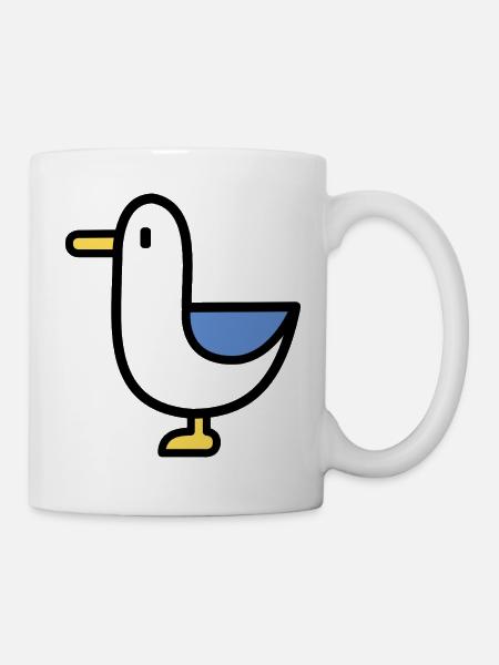 Möwe Piktogramm - Tasse - Weiß