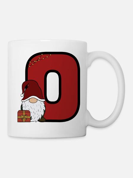 Roter Null Weihnachtsmann Design - Tasse - Weiß