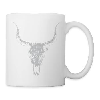 Longhorn-Schädel-Silhouette - Tasse - Weiß - Rechts